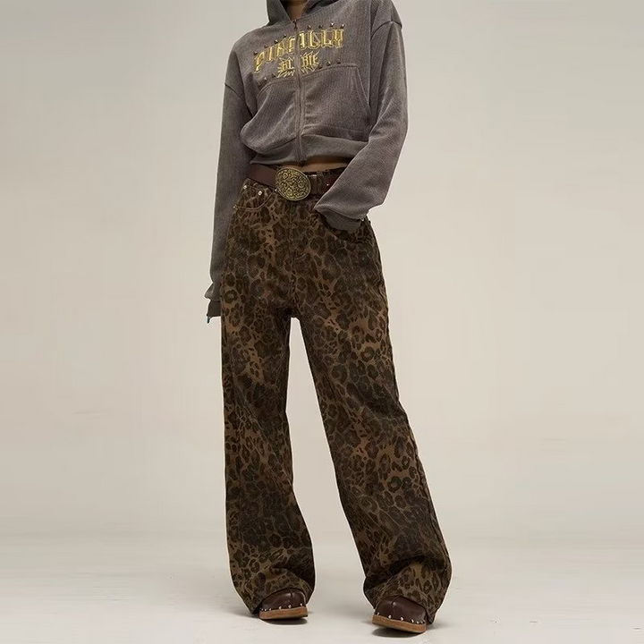 Sofie™ - Stijlvolle Leopard broek