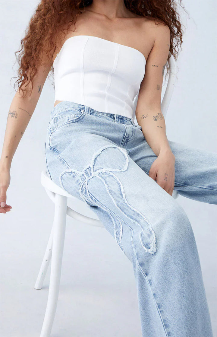 Zara™ - De Baggy Jeans met Strik