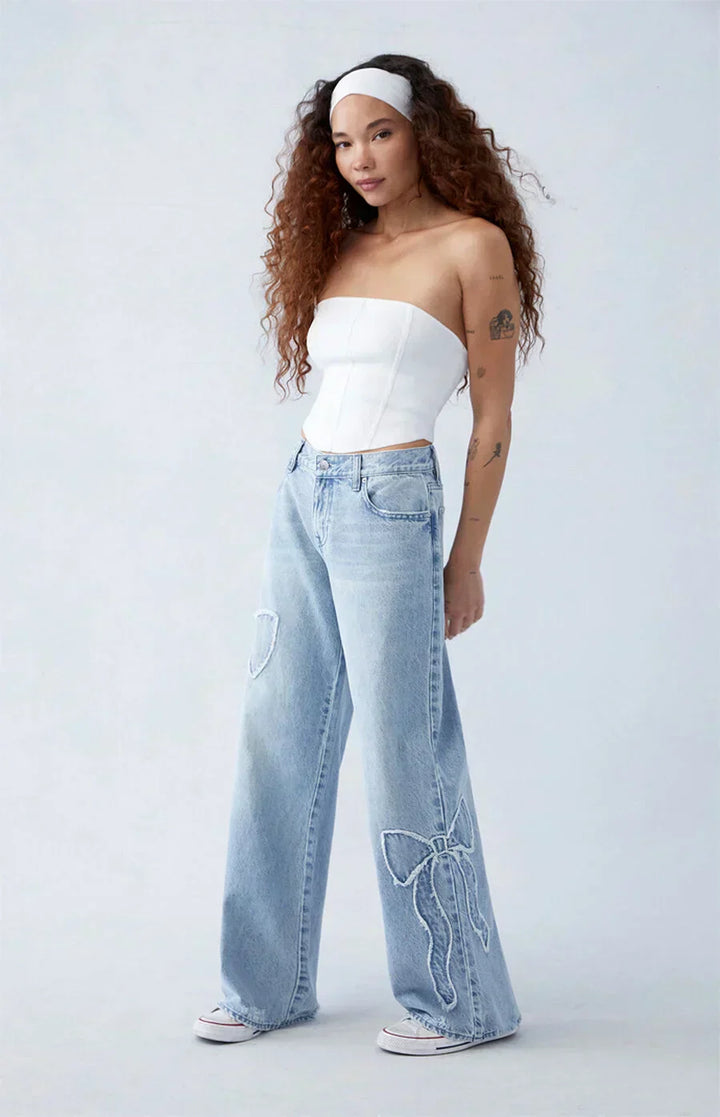 Zara™ - De Baggy Jeans met Strik